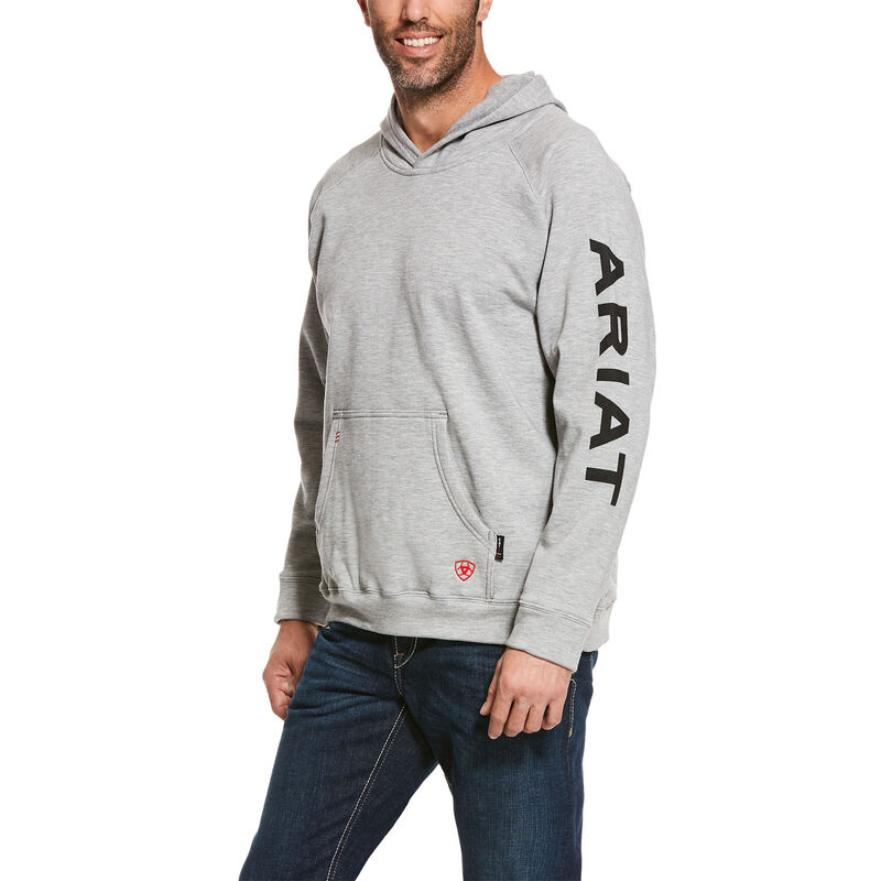 Sudadera Con Capucha Ariat Fr Primo Fleece Logo Gris Hombre - Chile 421-IWHCJS